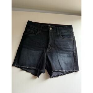 $86 New Fran Denim Amy High Rise Shorts Dark Wash - 29
